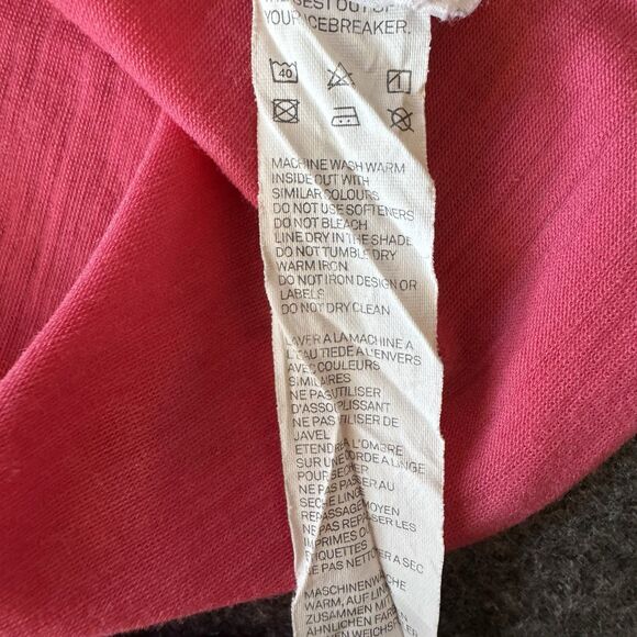 Icebreaker Merino Wool Top Women's Large Pink Long Sleeve Crew Base Layer Shirt - Picture 4 of 8